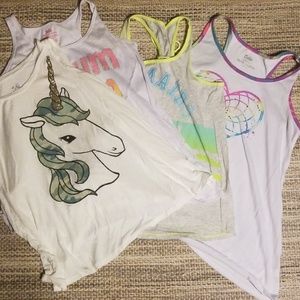 ALL Bundle Girls Justice Tank Tops. Size 16